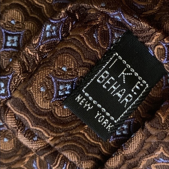 IKE BEHAR New York Brown Silk Necktie - Picture 7 of 10